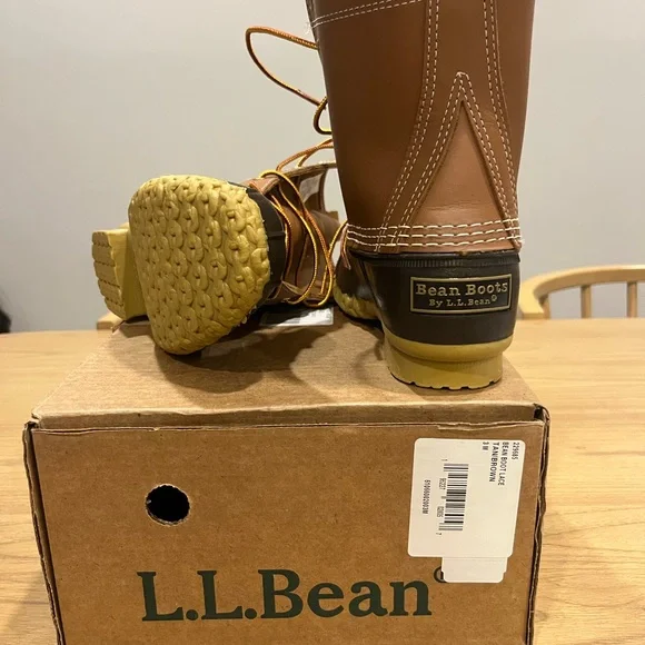 L.L. Bean Tan and Black Bean Boots